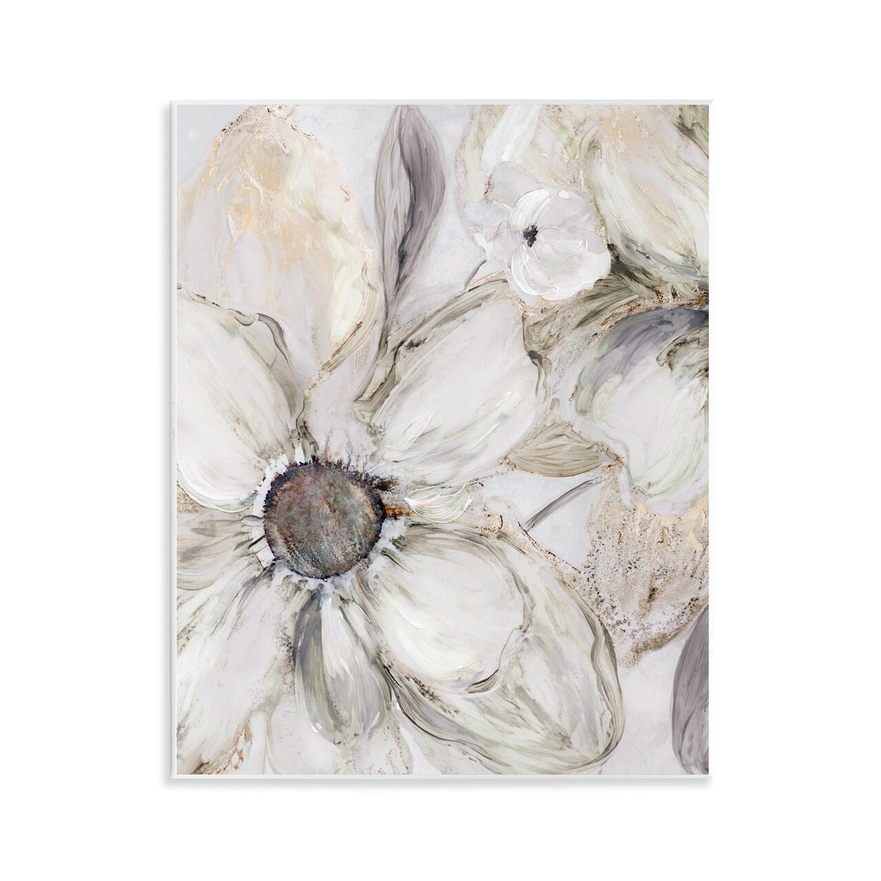 Stupell Industries Neutral Sandstone Blooms Wall Plaque, design by Carol Robinson